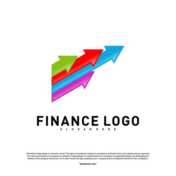 İş İstatistikleri Finans Logosu Kavram Vektörü. Finans logosu şablonu - Vektör, Görsel