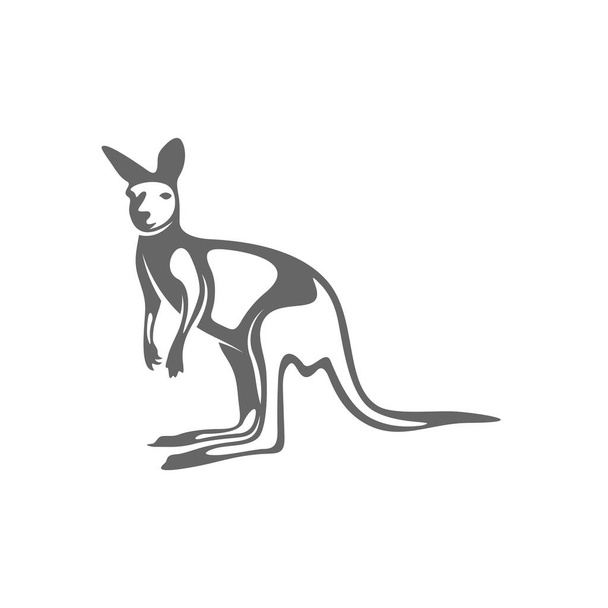 Kangoeroe Logo Design Vector. Kangoeroe logo sjabloon - Vector, afbeelding