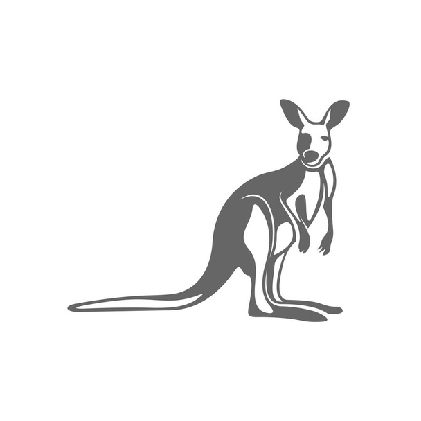Kangoeroe Logo Design Vector. Kangoeroe logo sjabloon - Vector, afbeelding