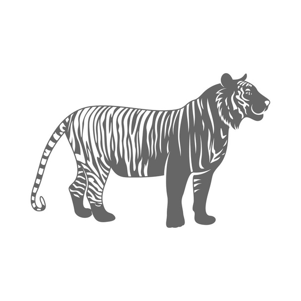 Tiger Logo Design Vector. Model van het tijgerlogo - Vector, afbeelding