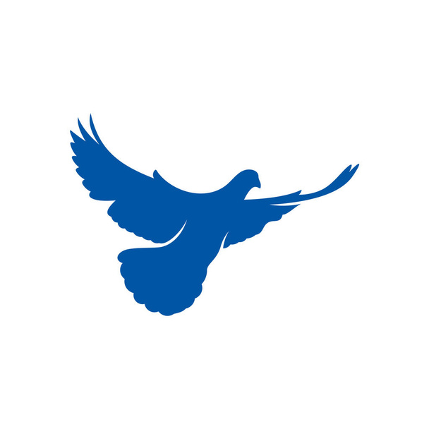 Концептуальный вектор дизайна логотипа голубя. Шаблон логотипа птицы. Символ иконы. Иллюстрация
 - Вектор,изображение