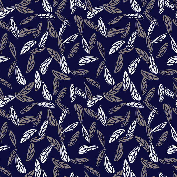 Abstract Botanical Leaf seamless Pattern - Vector, Image