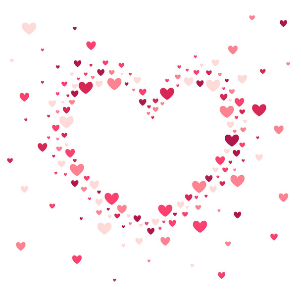 Vektorové růžové srdce ve tvaru srdce. Pozvánka šablony pozadí Design, Pozdrav karty, Plakát. Valentýn. Vektorová ilustrace - Vektor, obrázek