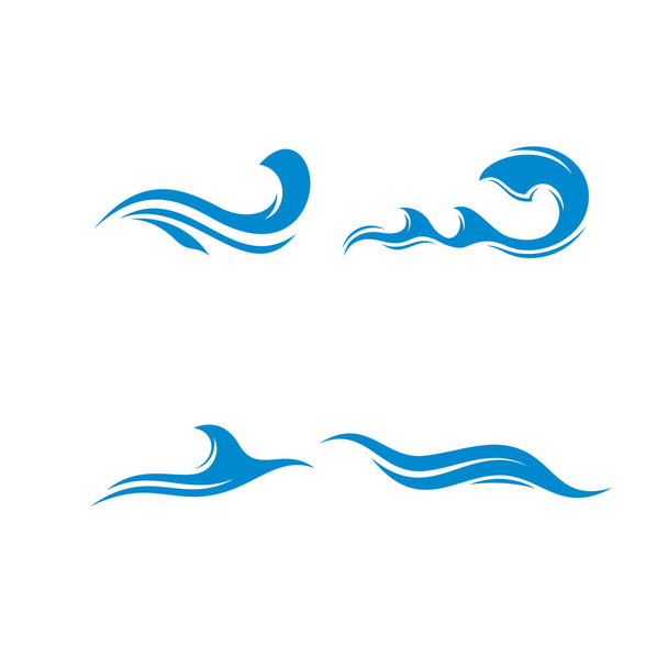 Design vektoru loga Water Wave. Symbol ikony. Šablona. Ilustrace - Vektor, obrázek