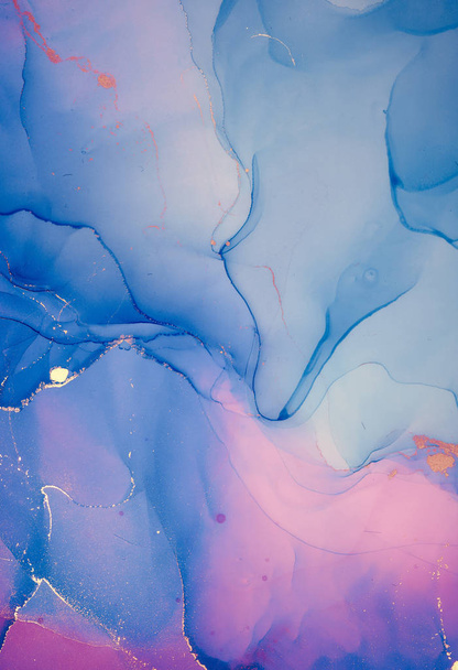 Alcohol ink colors translucent. Abstract multicolored marble tex - Fotoğraf, Görsel