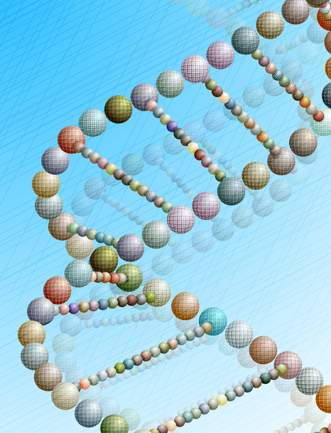 Abstract vector illustration of a helical DNA - Vector, Image
