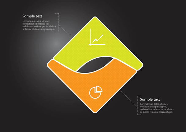 Square infographic vector template consists of two parts - Vector, Image