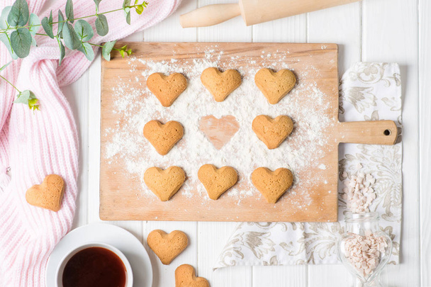 печиво серця для дня валентинки, їжа для дня валентинки
 - Фото, зображення