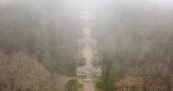 A Nossa Senhora dos Remdios Lamego-i Menedék Park és barokk lépcsői Portugália - Felvétel, videó