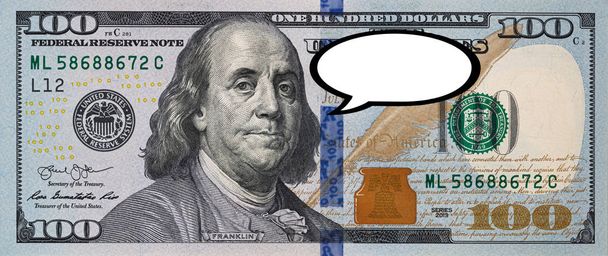 100 dollar banknote iwith say clipart - Photo, Image