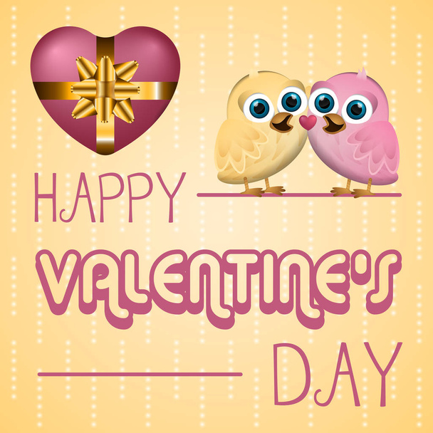 Valentines day greeting card - Vector, imagen