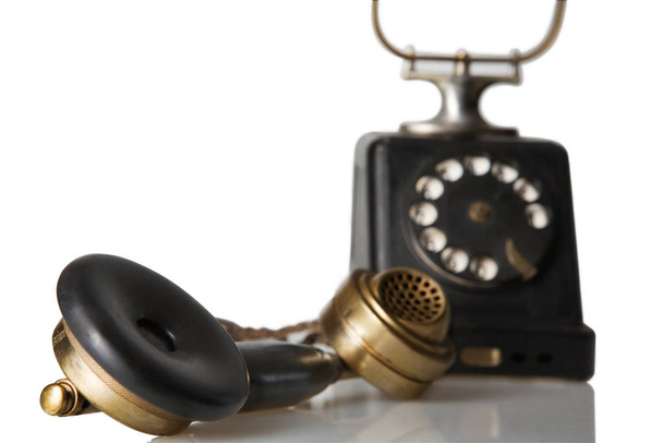old telephone isolated on white - Foto, Bild