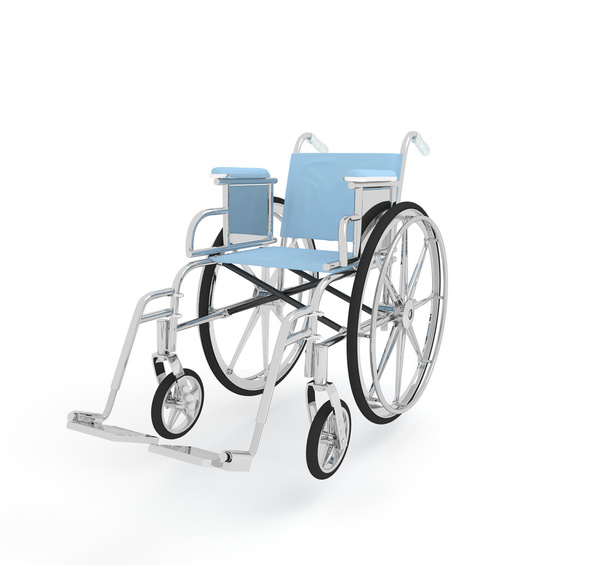 tekerlekli sandalye beyaz arkaplanda izole edildi - Fotoğraf, Görsel