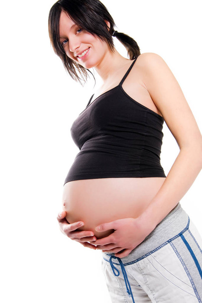 Closeup Shot Of Pregnant Woman - Foto, Imagem