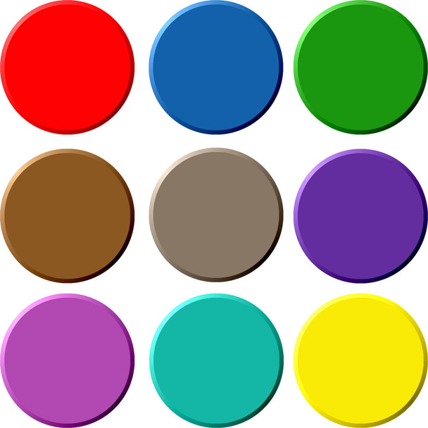 Circular 3D Buttons, circles  - Foto, imagen