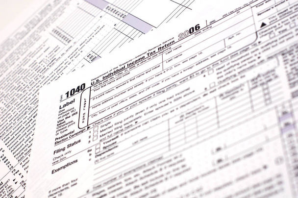 US 1040 Tax Form - Photo, image