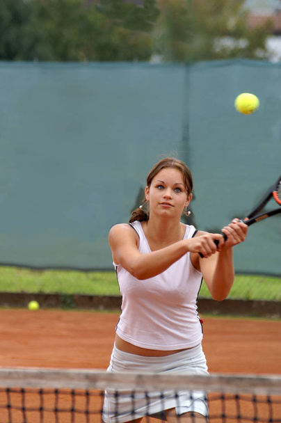 τένις πράσινη μπάλα, σπορ παιχνίδι - Φωτογραφία, εικόνα