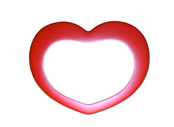 3d mijn Valentijnskaart illustratie van rode harten met kopie - Foto, afbeelding