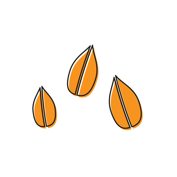 オレンジ色のゴマのアイコンは、白い背景に隔離された。ベクターイラスト - ベクター画像