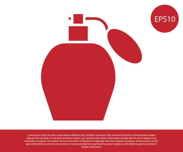 Icône de parfum rouge isolé sur fond blanc. Illustration vectorielle
 - Vecteur, image