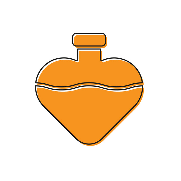 Garrafa de laranja com ícone de poção de amor isolado no fundo branco. Símbolo do dia dos namorados. Ilustração vetorial
 - Vetor, Imagem