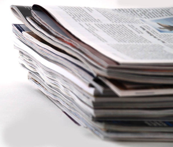 stack of newspapers isolated on white - Valokuva, kuva