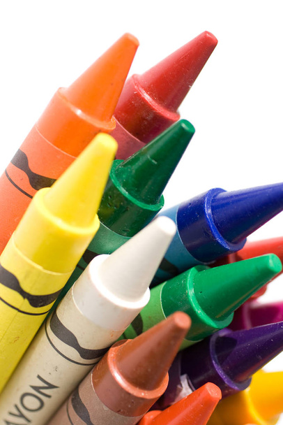 Gros plan de crayons colorés
 - Photo, image