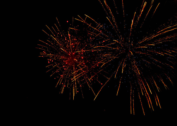 carnival fireworks at night sky, celebration - Foto, Imagen
