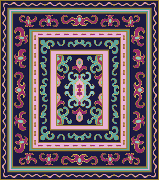 Plantilla colorida para alfombra abstracta
.  - Vector, imagen