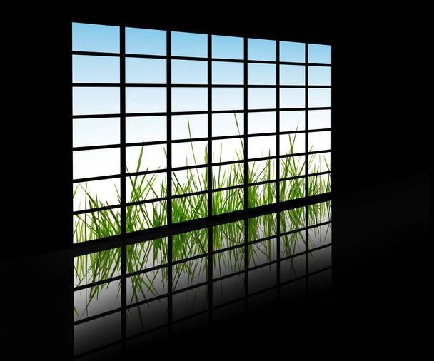 grass on tv screens - Foto, Imagem