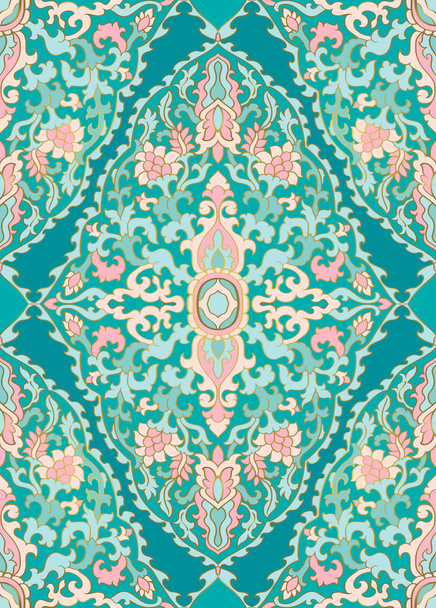 Turquoise elegante sieraad - Vector, afbeelding