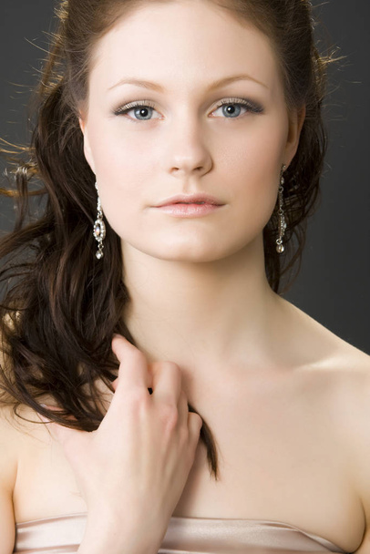 Portrait of young beautiful woman - Foto, Imagem