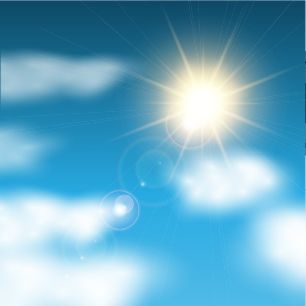 солнечное голубое небо
 - Фото, изображение