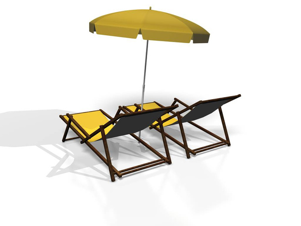 furniture, beach chairs, seaside resort - Photo, image