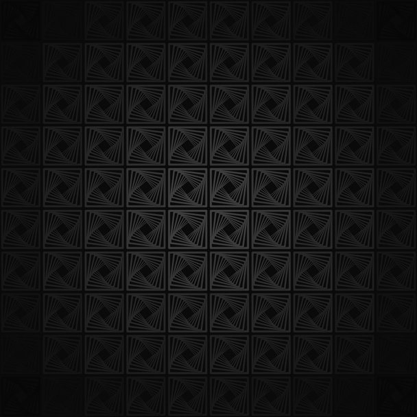 3d geometric black square pattern on black background - 写真・画像