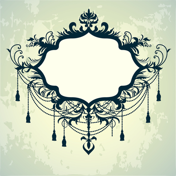 Vintage frame and grungy paper for design - Vector, Image