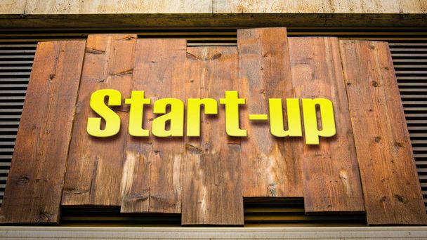 Straatnaambord aan Start-up - Foto, afbeelding