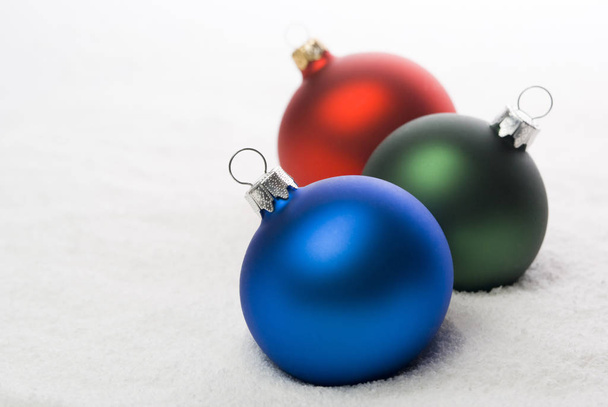 closeup view of christmas ball holiday decorations - Φωτογραφία, εικόνα