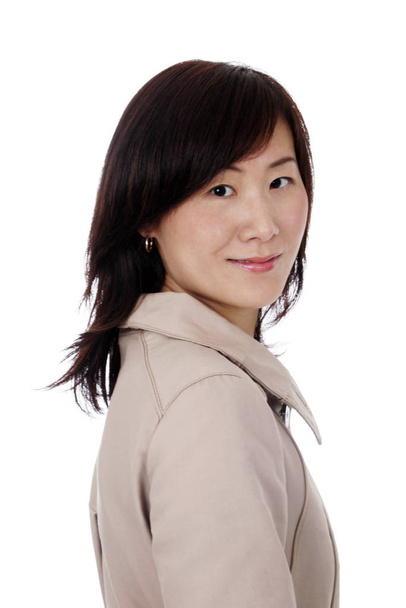 Asian (Chinese) Businesswoman With Coat - Zdjęcie, obraz