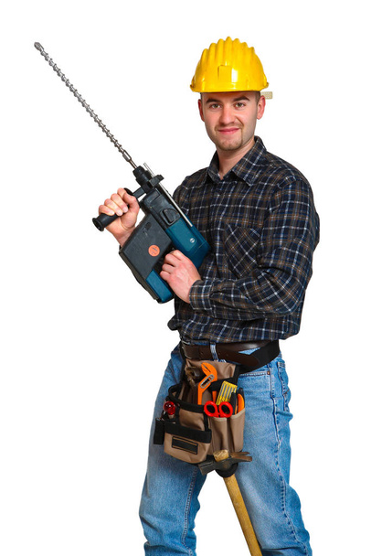 manual worker with drill - Valokuva, kuva