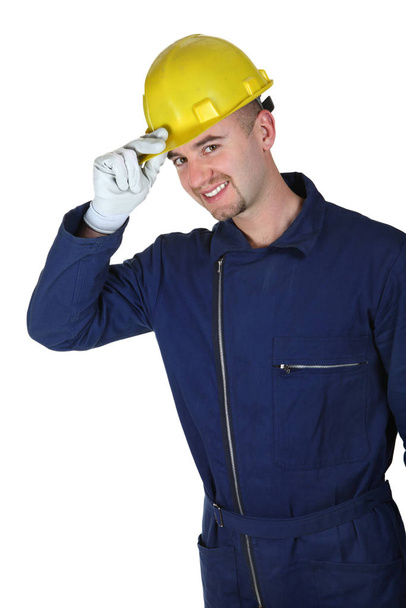 young caucasian worker heavy industry - Zdjęcie, obraz