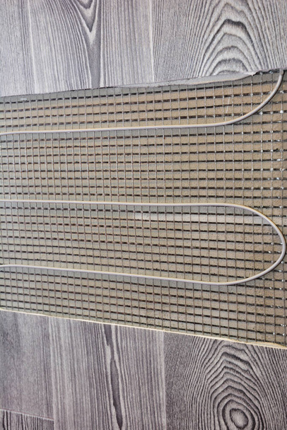 Electric Radiant Heat Wall Panels Indoor. Electric Radiant Wall Heating Wire - Photo, Image