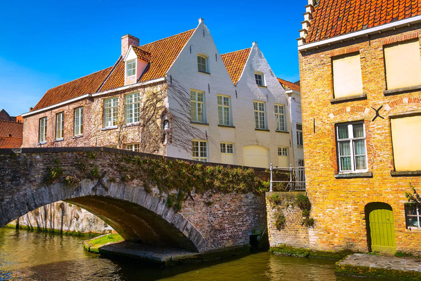 Bruges, Belçika 'da manzara manzarası - Fotoğraf, Görsel