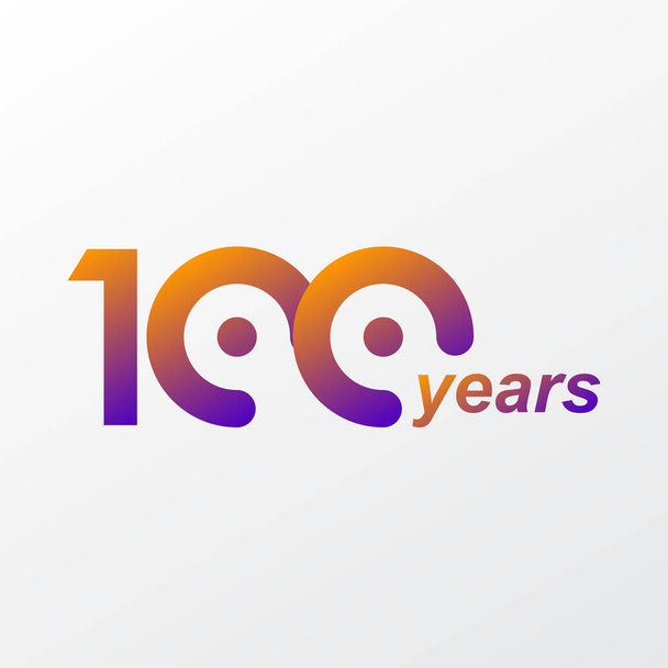 100 Years Anniversary Celebration Vector Template Design Illustration - Vector, Image