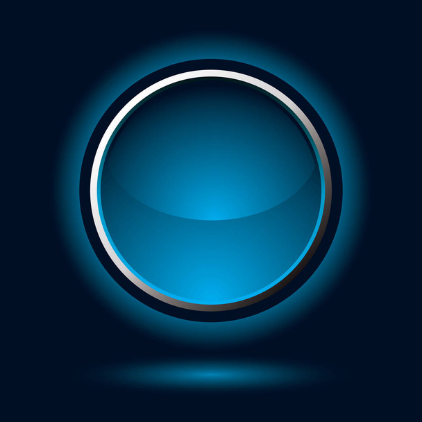 ocean button blue circle  - Foto, Imagen