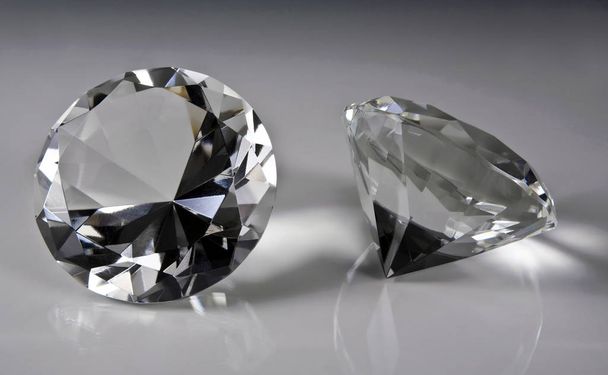 Natural diamonds close-up - Foto, Imagen