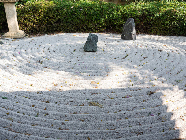 Zen tuin steen, Scree Rock Style Japan in Japans dorp in Ayutthaya Thailand - Foto, afbeelding