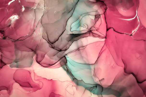Tinta de álcool cores translúcidas. tex de mármore multicolorido abstrato
 - Foto, Imagem