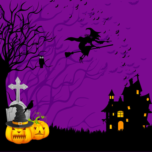 Halloween Background - Vector, afbeelding