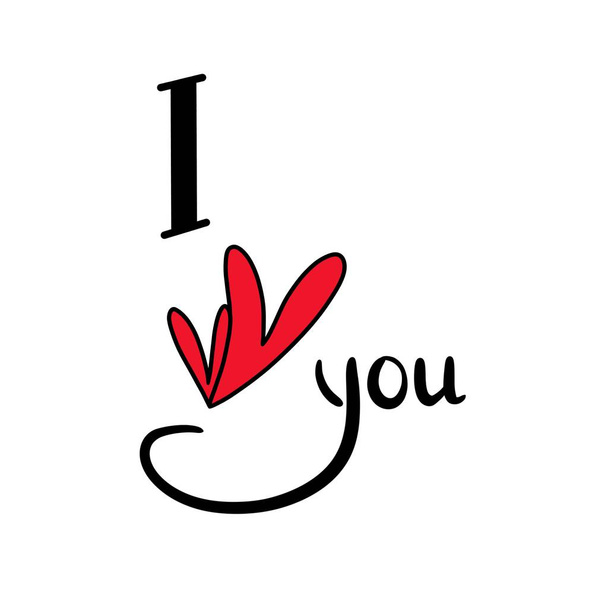 Я люблю, когда ты пишешь от руки на белом фоне. Письменная композиция с двумя красными сердцами на день Святого Валентина с признанием в любви. Элемент для Вашего праздничного дизайна
. - Фото, изображение